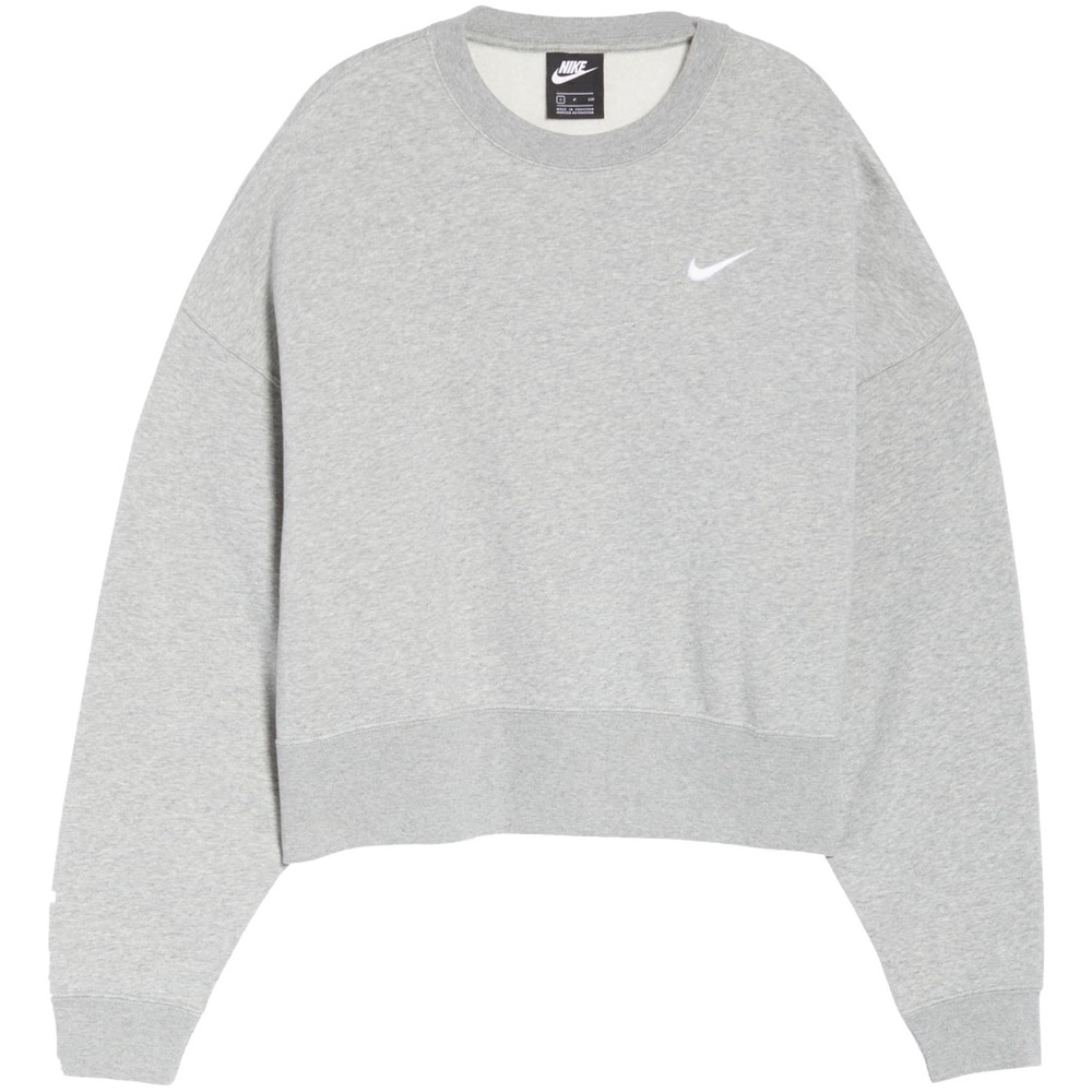 Nike Gray Cropped Sweatshirt